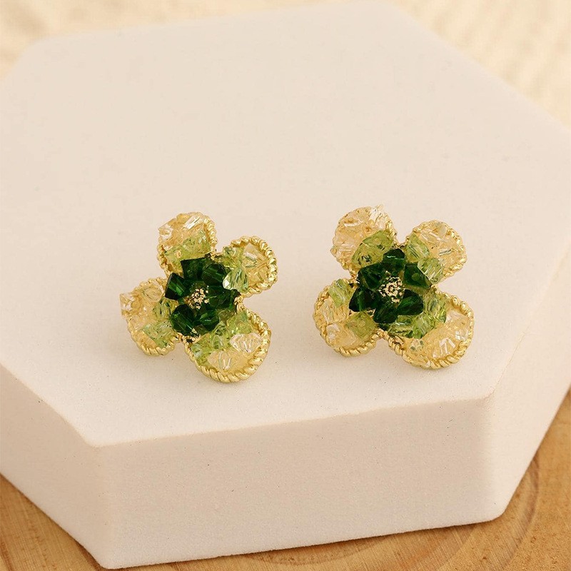 1 Paire Pastorale Fleur Placage Alliage Des Boucles D'oreilles display picture 1