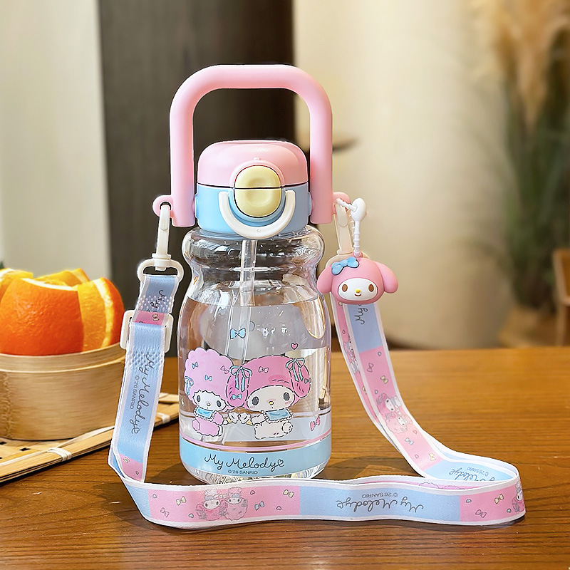 Sanliogou taza de agua para niños verano nuevo tipo de taza de paja de doble bebida de gran capacidad para estudiantes en la escuela especial hervidor de agua de tramo inclinado