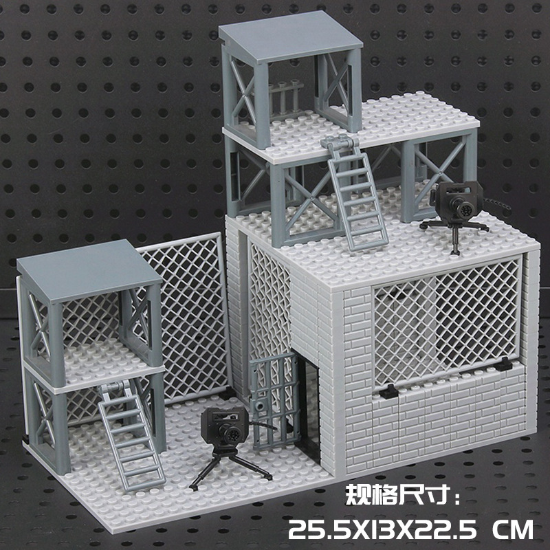 国境を越えたホットセール MOC 軍事基地監視塔シーンビルディングブロック特殊部隊フィギュア DIY 組み立て教育玩具|undefined