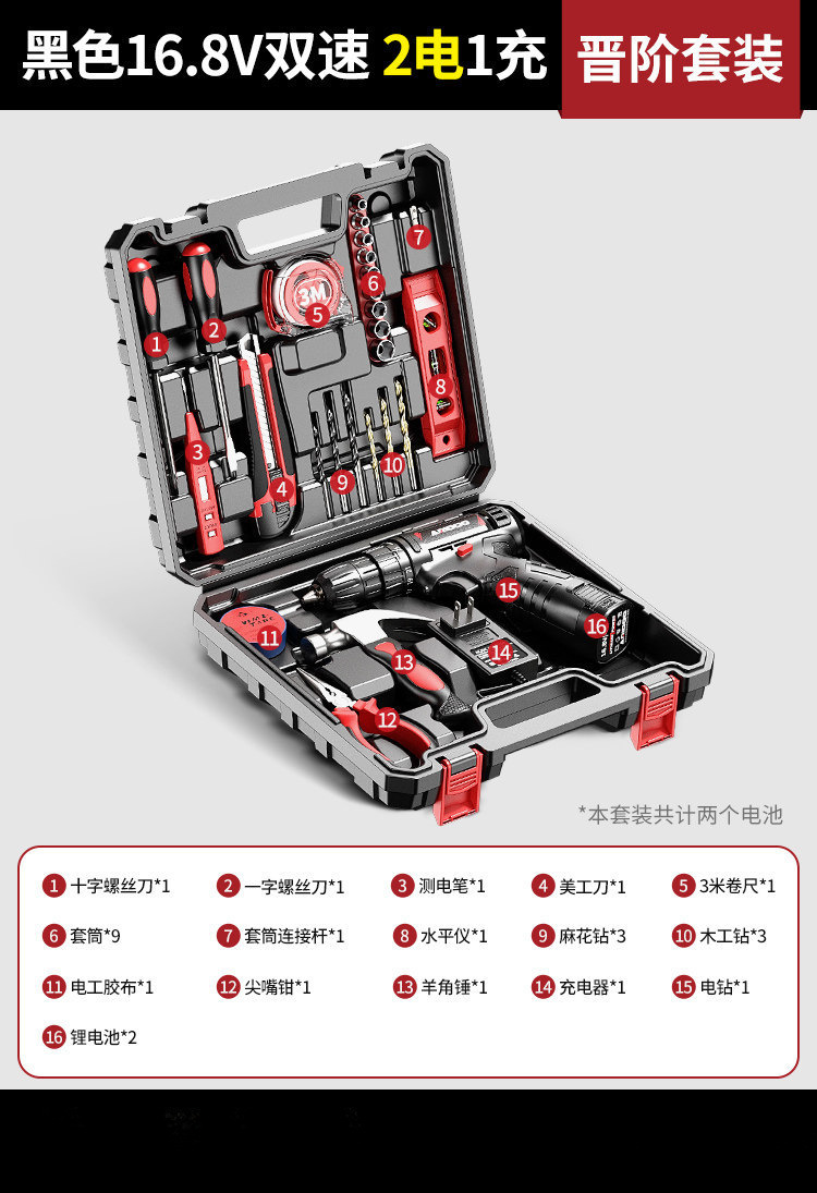 Toolbox Set: Other Repair kit - 168v-dual-speed-2-battery-1-charger-advanced-set