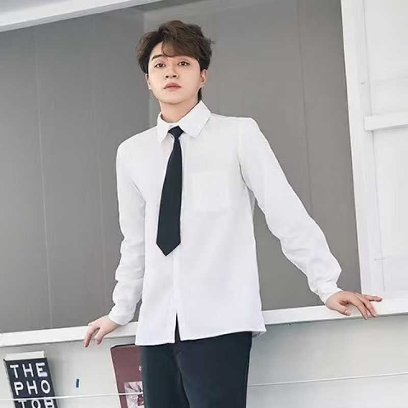 남성용 긴팔 + 컬러 넥타이