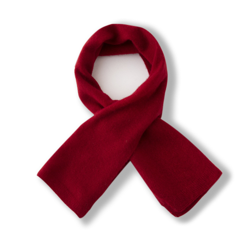 Lekasha cashmere100% pure cashmere solid color simple cross-hole versatile warm and cold-resistant scarf