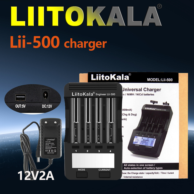 Liitokalalii-500 18650 Ternary Lithium Battery Charger with Lcd Display and Intelligent Dc Liitokalalii-500 18650 Ternary Lithium Battery Charger with Lcd Display and Intelligent Dc