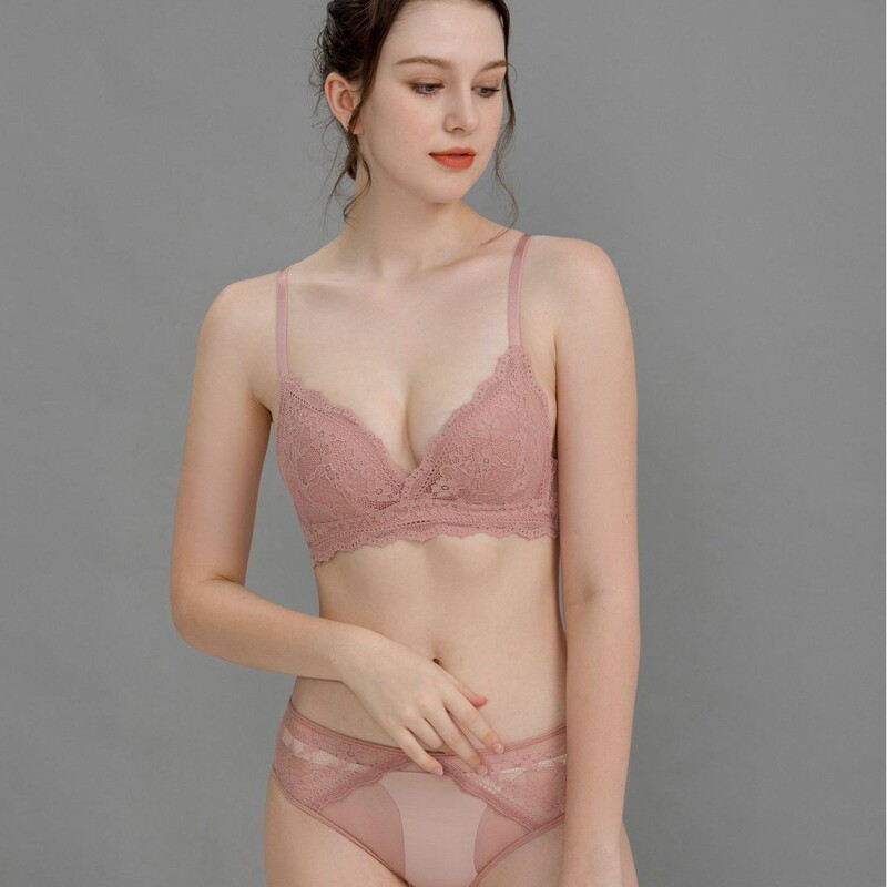 New Style Lace Thin Comfortable Bra Set French Style Sexy Triangle Cup Thin Women's Underwear