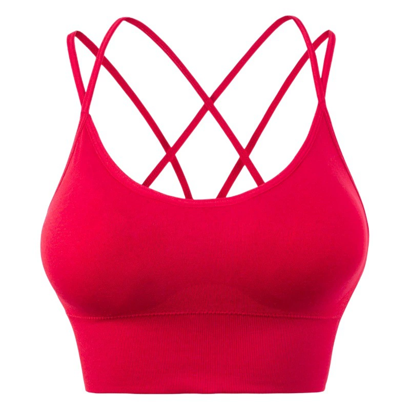 Трансграничный Amazon Explosions Спортивный бюстгальтер для йоги Европейский и американский плюс размер Крест Красота Спина Жилет для бега Фитнес Нижнее белье для женщин