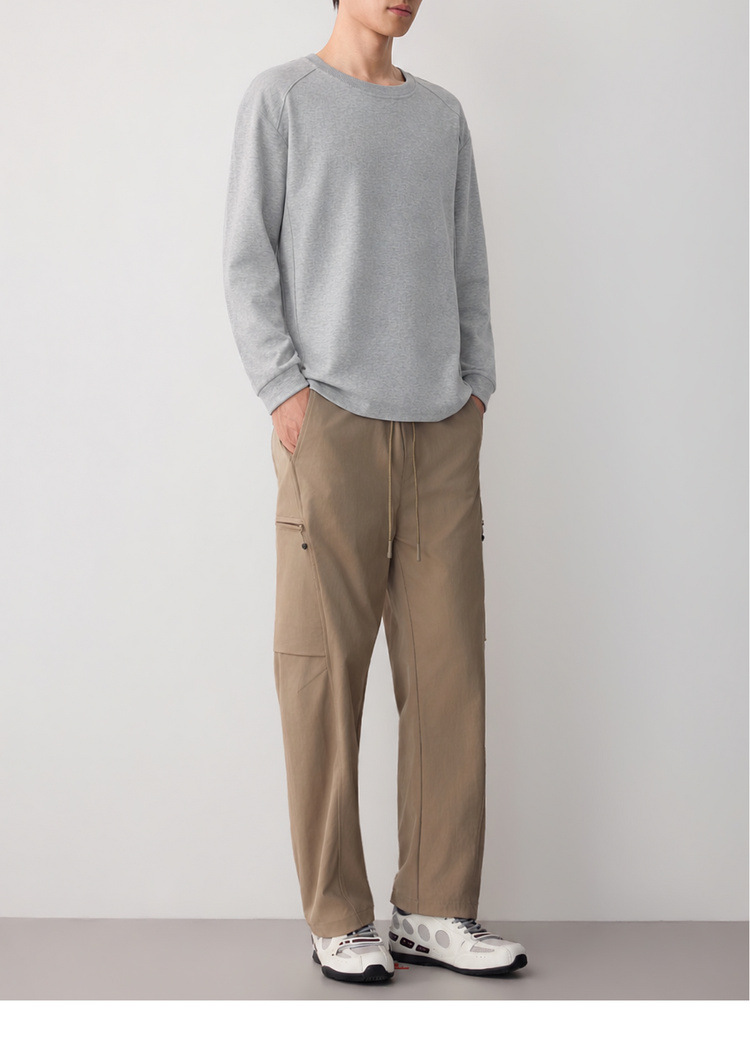 Áo hoodie nam nỉ cao cấp phong cách thông minh, chia cắt lập thể, kiểu dáng đơn giản hiện đại — đen chi tiết 22