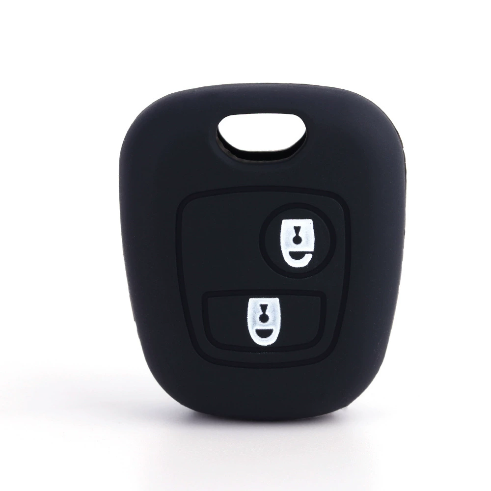 Подходит для старой модели Peugeot, прямой 2-клавишный автомобильный силиконовый чехол для ключей с дистанционным управлением, защитный чехол, оптовая упаковка от производителя