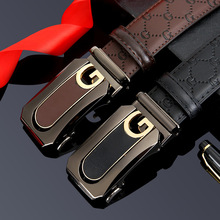 新款男士字母贴皮自动扣腰带潮流时尚休闲百搭压变带身厂家批发