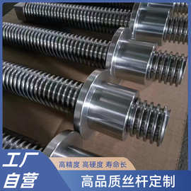 工厂加工梯形螺纹丝杆紧固件30°丝杠45钢t型丝杆螺母圆黄铜法兰