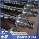 工厂加工梯形螺纹丝杆紧固件30&deg;丝杠45钢t型丝杆螺母圆黄铜法兰