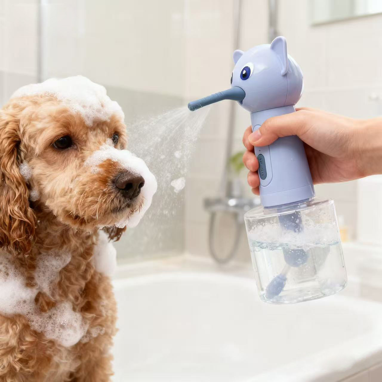 Explosivo transfronterizo máquina de espuma de baño para perros, máquina de espuma, artefacto de limpieza de mascotas, máquina de espuma, suministros para perros y gatos, máquina de burbujas