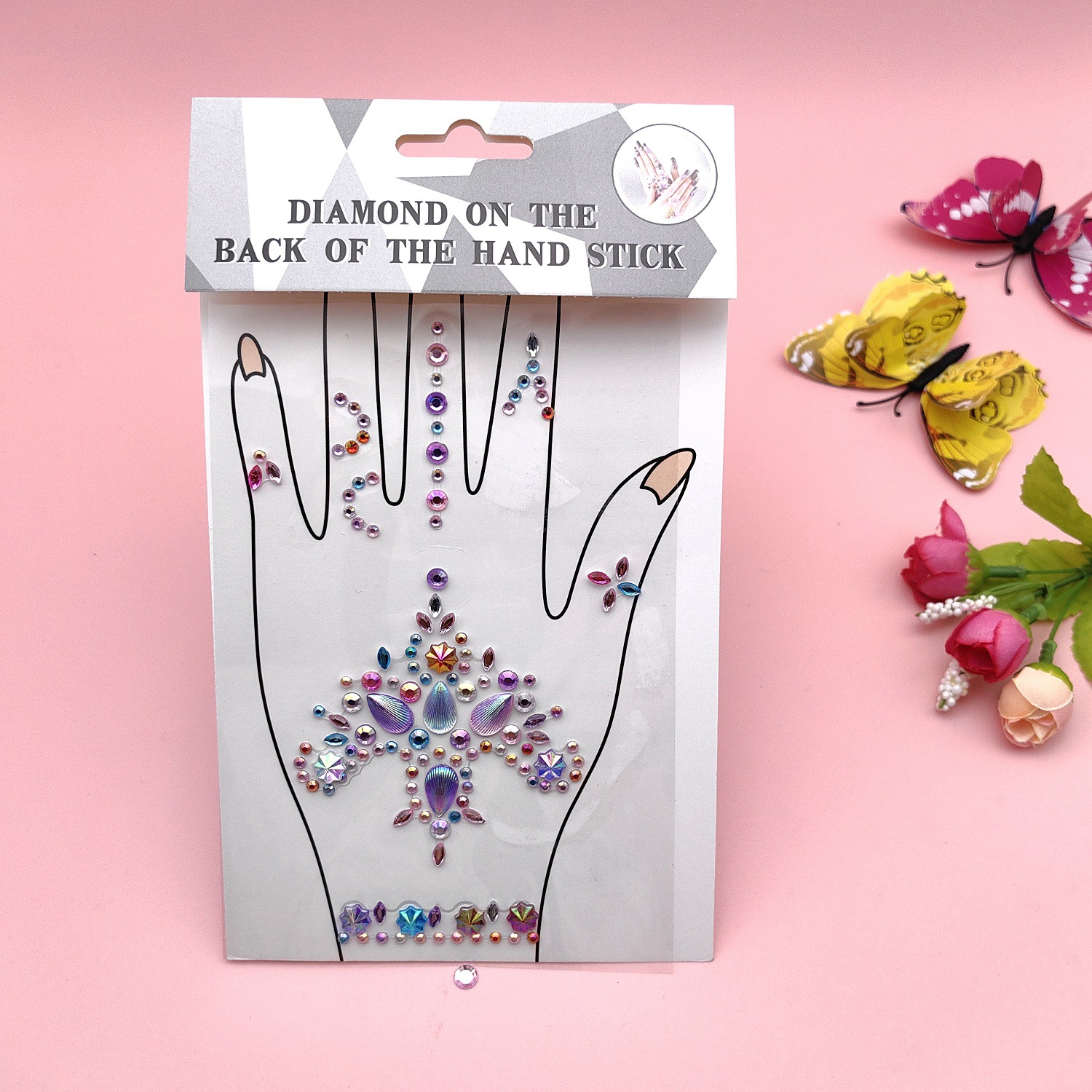 Nueva mano transfronteriza pegatinas decorativas acrílico música Festival Navidad joyería rhinestone manicura uñas pegatinas princesa