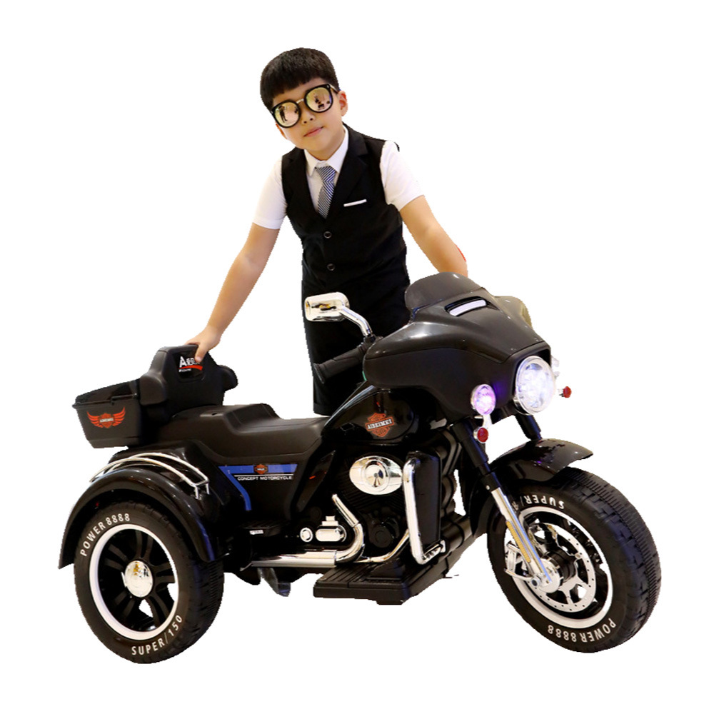 El coche de juguete de motocicleta de tres ruedas eléctrico de doble tracción para niños puede sentarse coche de juguete eléctrico adulto Niño