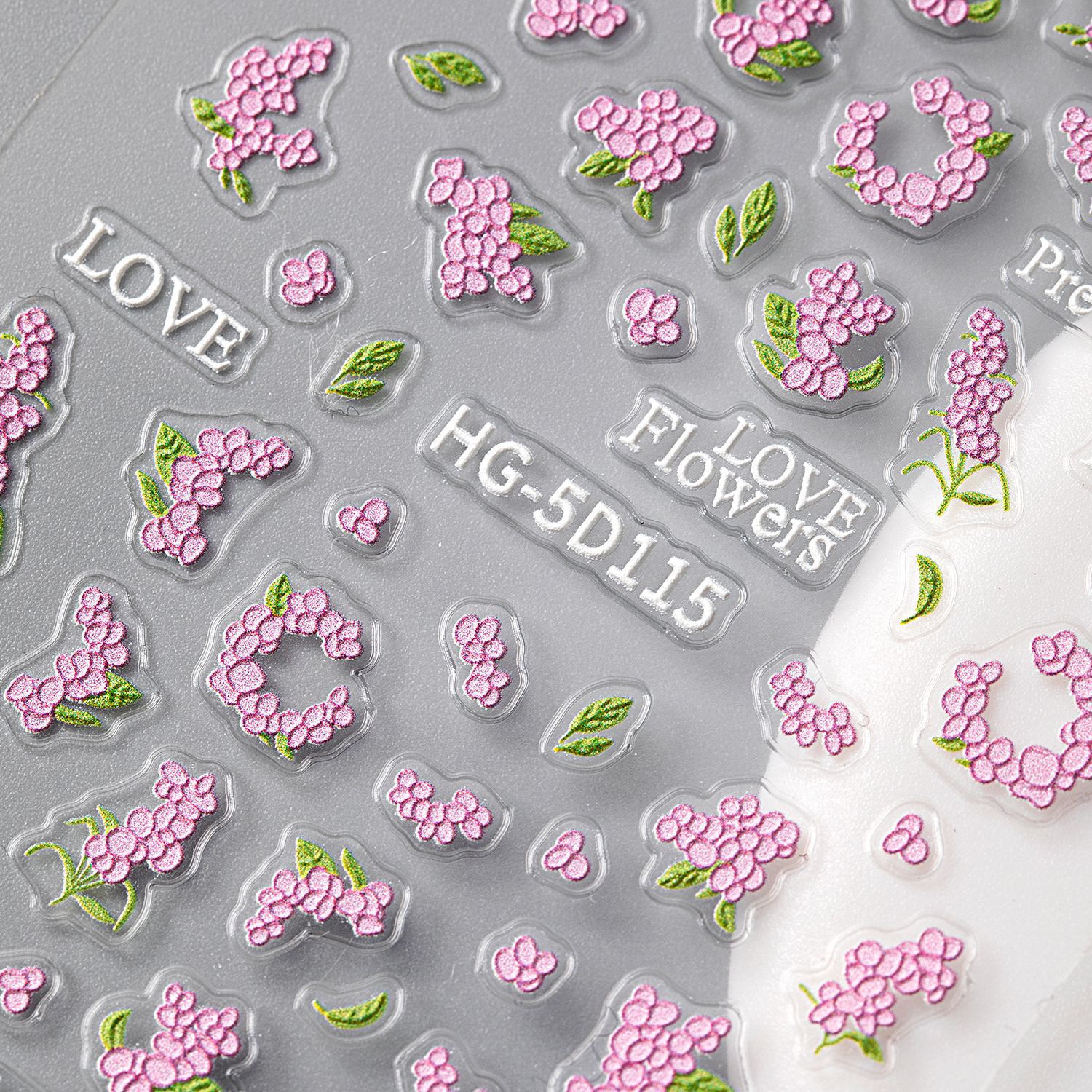 Sweet Style Sweet Ditsy Floral Flower PET Tpu Nail Patches