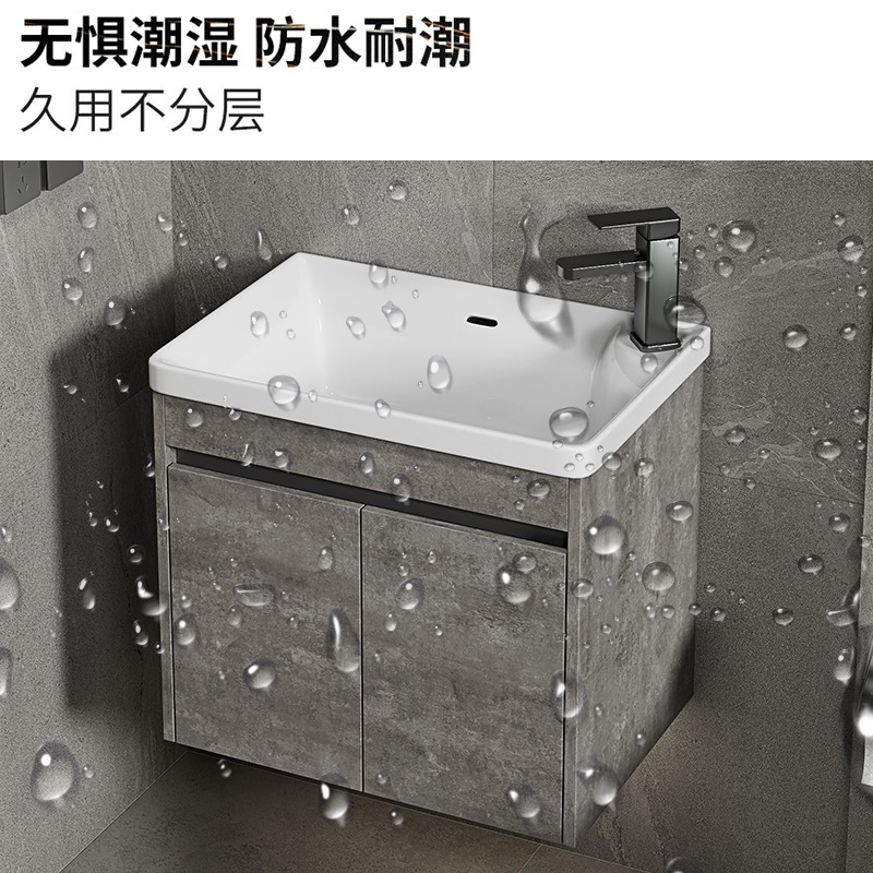 Apartamento pequeño ultra estrecho mueble de baño montado en la pared combinado lavabo de cerámica profundo lavabo inodoro lavabo piscina