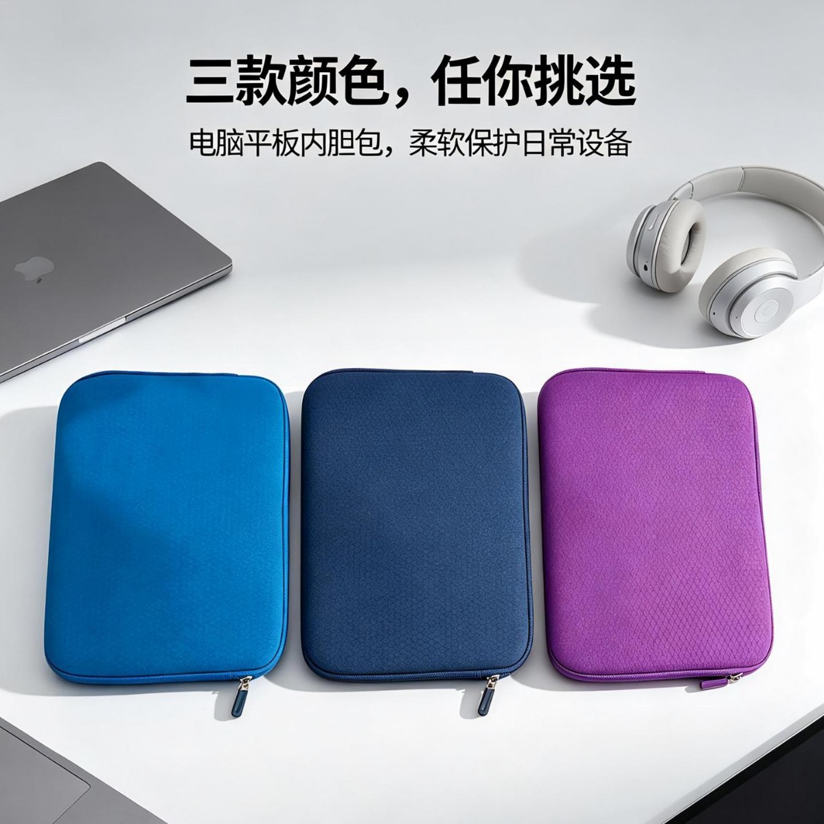 Factory-customized diving material laptop bag, featuring a soft and flexible inner lining, water-resistant and shock-absorbing design for laptop protection