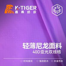40D哑光双线三分格轻薄锦纶尼龙布料防泼水抗撕裂旅行收纳包