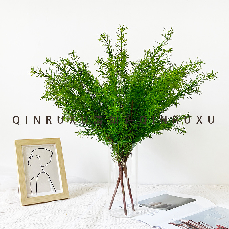 仿真綠植蕨類金魚草天門冬植物把束插花配材造景家居裝飾水草擺件