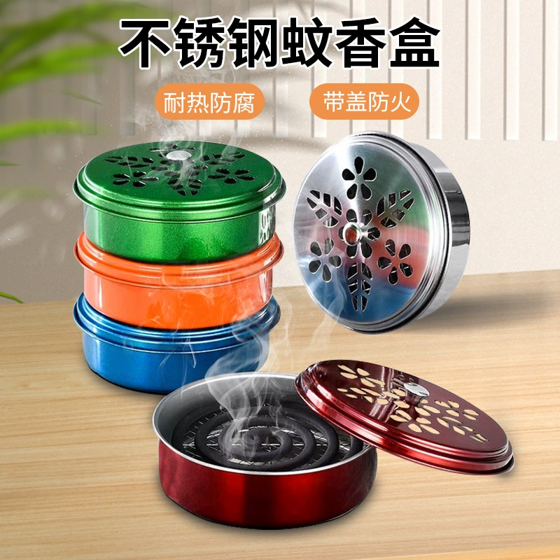 Нержавеющая сталь противомоскитная палочка творческая бытовая огнестойкая противомоскитная стойка сандаловое дерево курильница наружная крышка москитная коробка