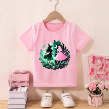 2025夏季女童 恶魔巫婆卡通印花短袖T恤  欧洲东南亚外贸短袖批发