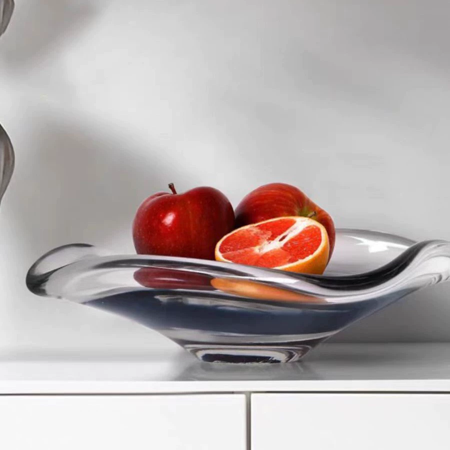 Simple and light luxury sales office model room soft decoration home coffee table fruit plate storage tray ornaments
