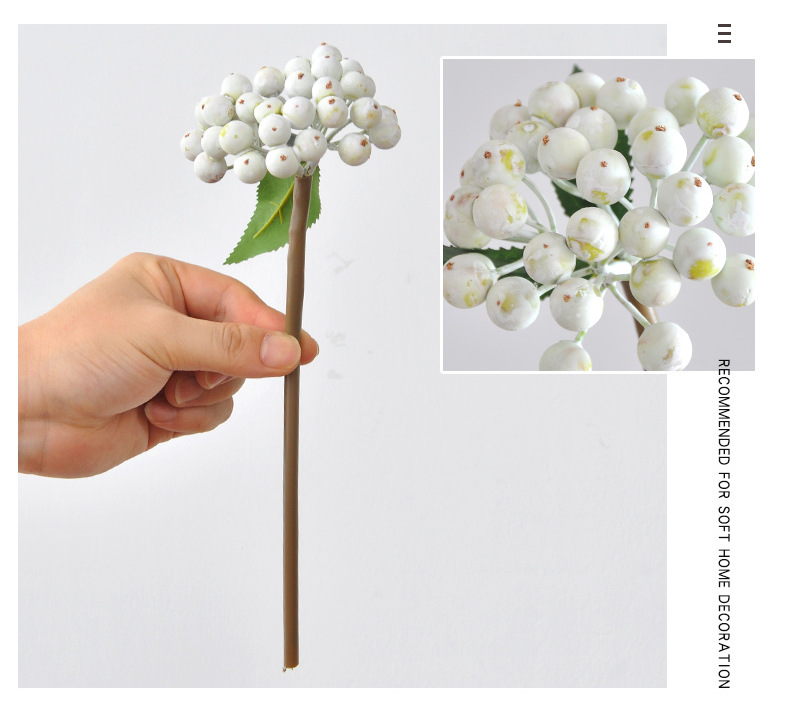 Foam Mini Red Berries Blueberries Fake Flowers Fortune Fruit Flower Wall Decoration Artificial Berry Branches_maomaolike.com