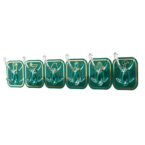 Hooks need no punching, strong adhesive hooks behind the door, hangers for towels, kitchen traceless adhesive, 6 rows of adhesive hooks that can be cut