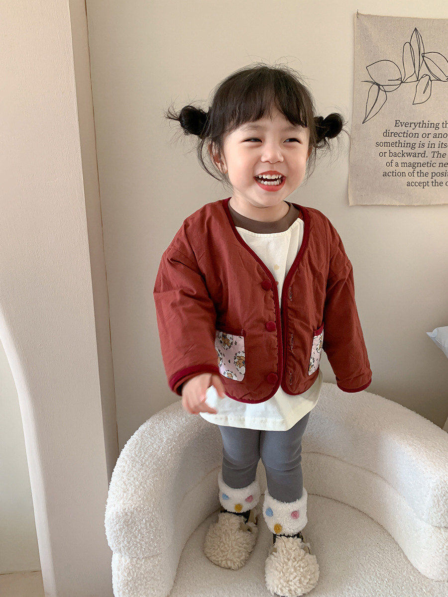 Sugar Pear ropa infantil para niñas y leggings de terciopelo 2024 otoño y invierno nuevos pantalones de otoño para niños coreanos pantalones de bebé