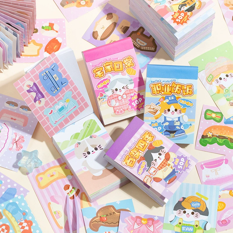 Языковая рисовая кошка Doudou наклейка