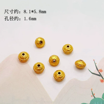 Zərgərlik ara hissələri – Silver Gold-Plated Diamond-Studded Spacer Beads - diamond-encrusted-flying-saucer