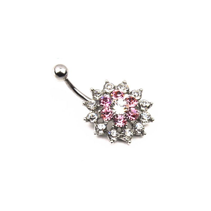 Anello floreale squisito in acciaio inossidabile con diamanti_voghion.com