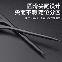 Professional Long Hair Pointed End Stylist's Grooming Salon for Lady's Hair Straightener with Carbon Fiber Pointed Comb