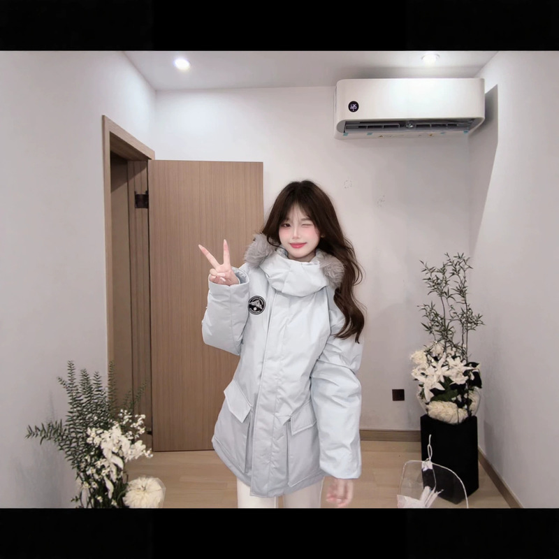 Women's foreign trade workwear parka cotton coat, 2026 winter new model, mid-length, stylish, loose-fitting, thickened cotton jacket