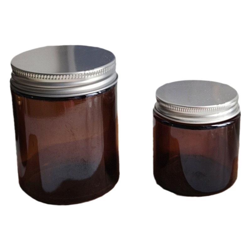 Vela de aromaterapia casera hecha a mano de bricolaje Vaso de vidrio Tarro de cera de soja Vela Envase Candelero de moda simple Decoración marrón