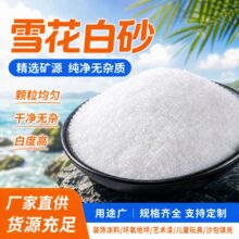 白砂无杂质真石漆艺术漆环氧地坪儿童玩具沙包用雪花白石英砂砂砾