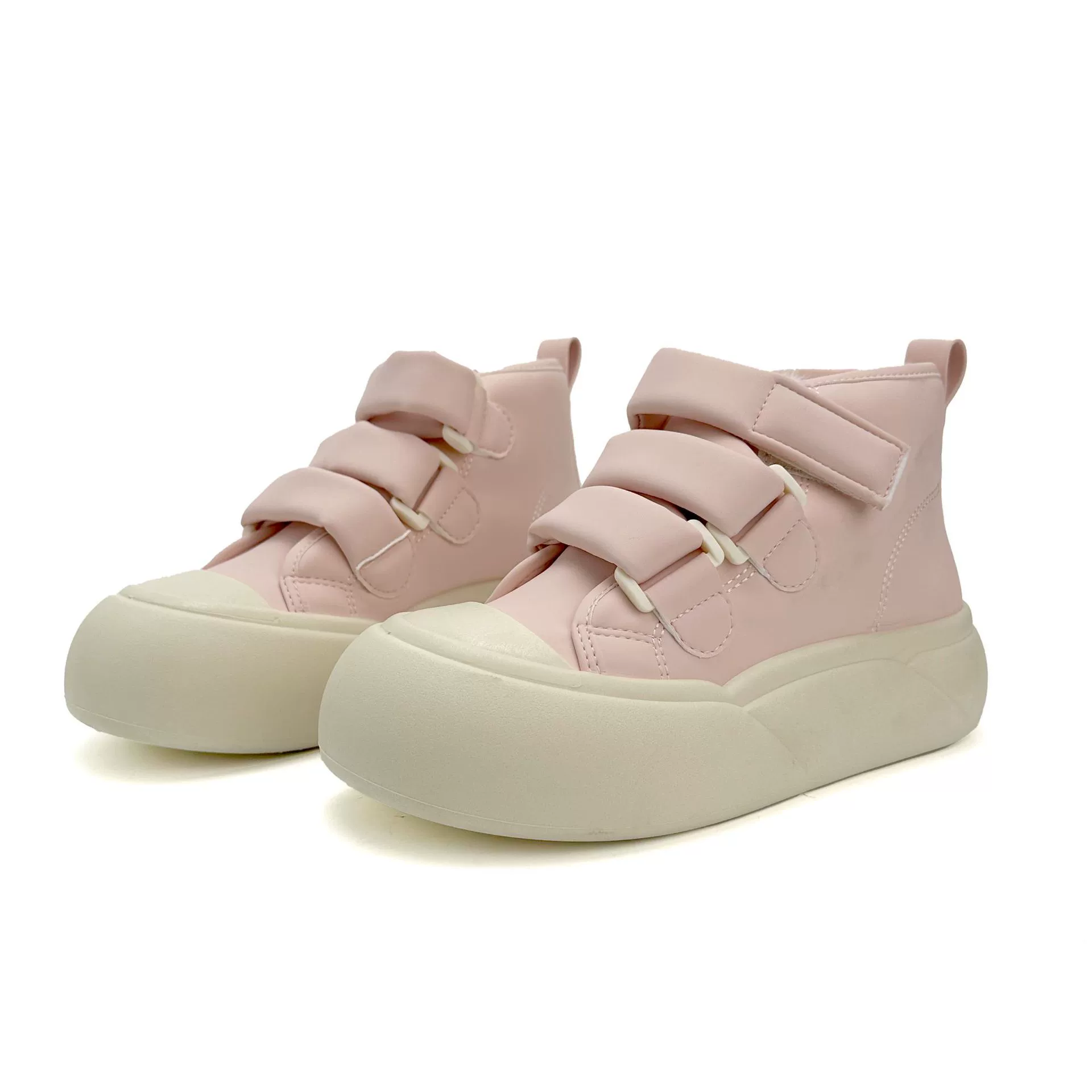 N2002 вишневая пыльца милая липучка высокая банда плюс бархатная ватная обувь для женщин 2024 зимой теплый хлеб большая голова отдыха