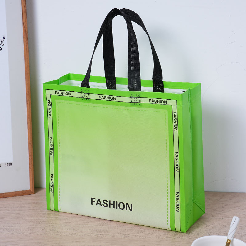 Bolsa de mano de moda de ropa revestida, bolsas de compras ecológicas personalizadas, bolsas de compras para hombres y mujeres con logotipo imprimible