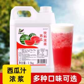 2.5kg西瓜浓缩果汁 水果风味浓浆商用饮料机 果茶奶茶饮品店原料