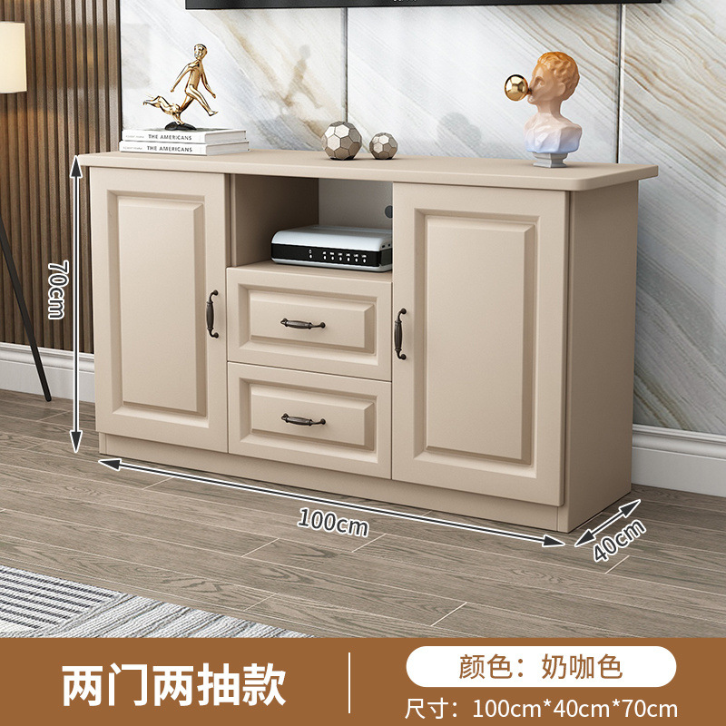 Mueble de TV de madera maciza, moderno, sencillo, pequeño apartamento, sala de estar, nuevo dormitorio para el hogar, almacenamiento de estilo europeo, armario alto multifuncional