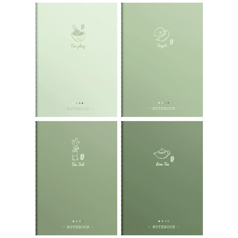 Notebook 16K B5 Morandi soft-cover, pastel gradient school notebook, stitched set (min 4 pcs)