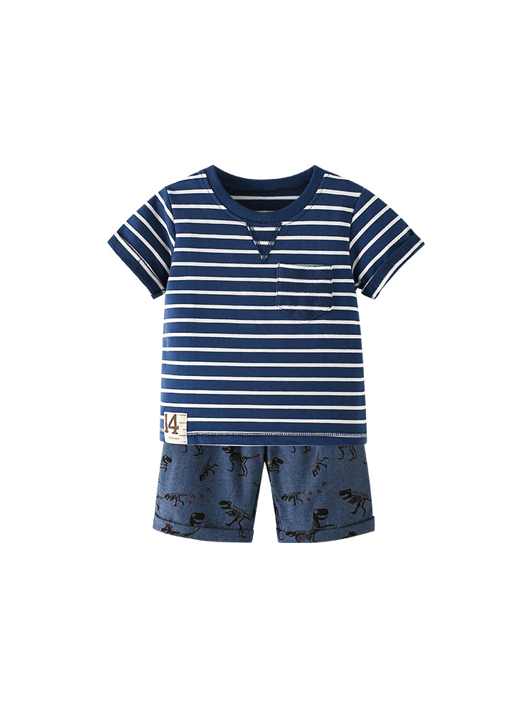 Ropa para niños Malwee, novedad de verano, traje de manga corta para niños pequeños y medianos, pantalones cortos de manga corta, conjunto de dos piezas, traje para niños