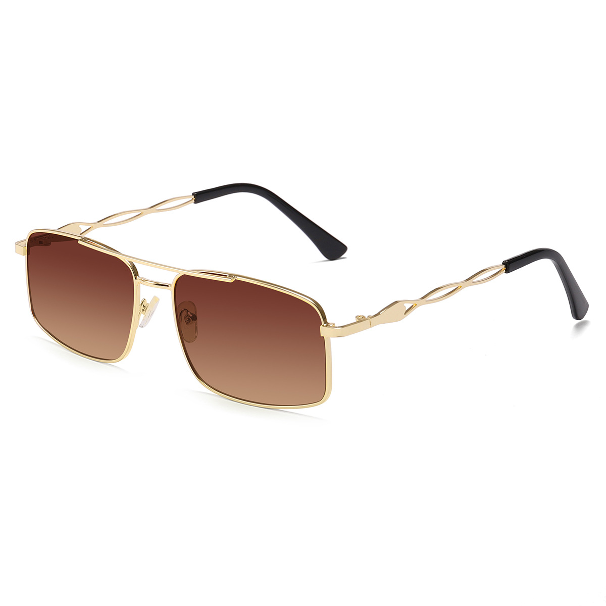 2023 nueva protección solar gafas de sol hombres de metal doble haz gafas de sol caja de negocios casual conducción pesca gafas de sol