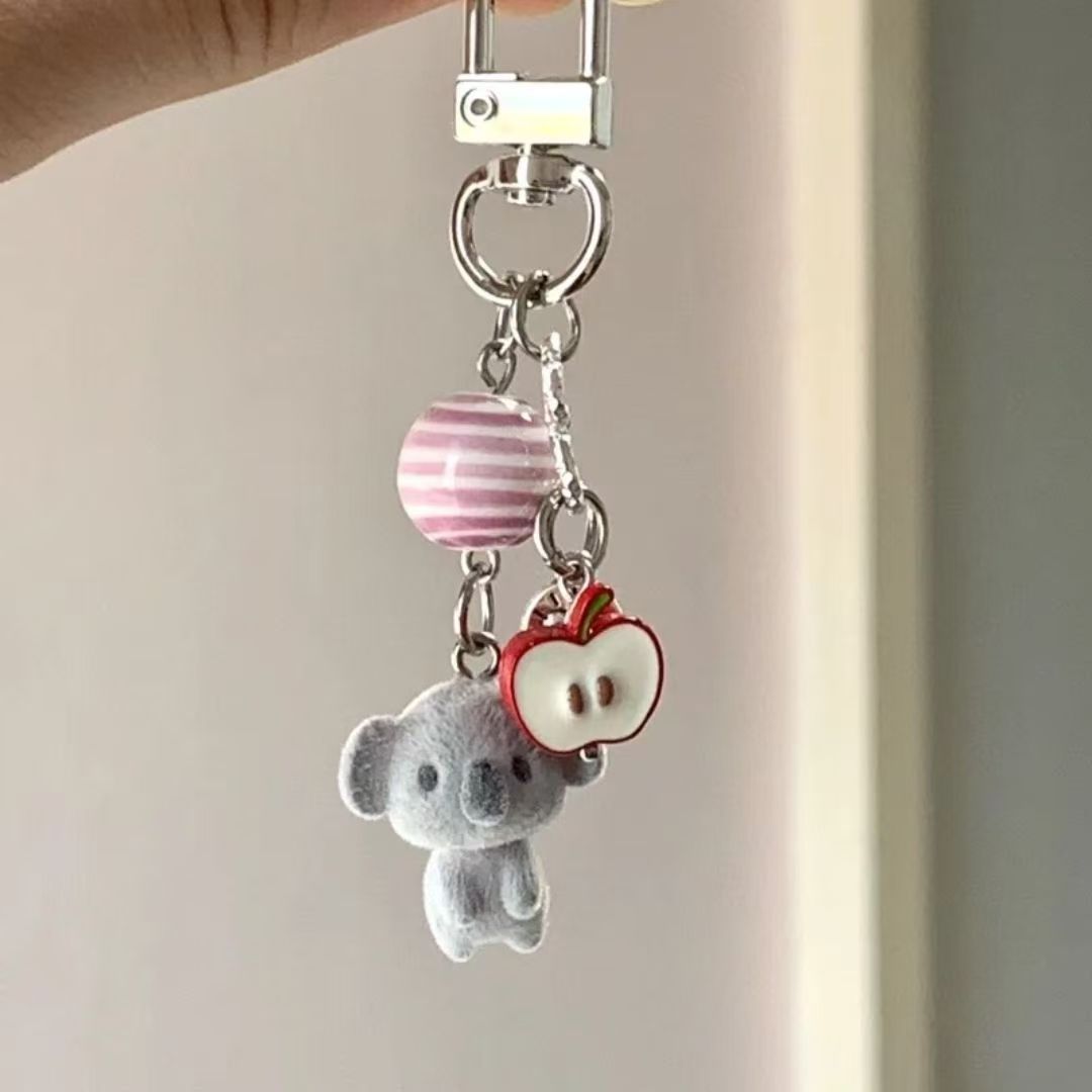 15g Weight Mobile Phone Chain, Keychain Classification 1 Piece Quantity Flocking Material Book, Animal, Bag, Cartoon Pattern Cute, Sweet Style 1 Piece Book Animal Bag Mobile Phone Chain Keychain Flocking Cute Sweet Mobile Phone Chain Keychain 4