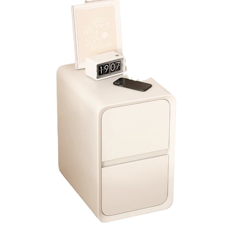 Mesa de cabecera pequeña moderna simple muy estrecha cabina de cabecera viento de crema ultra estrecho 2024 nuevo estante de almacenamiento de mini hendidura