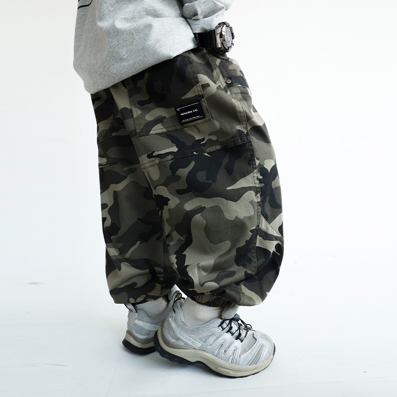 Children's Japanese autumn camouflage trousers for boys