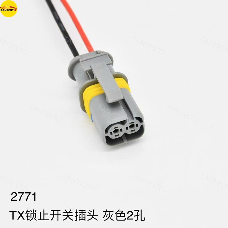 适用于TX锁止开关插头 灰色2孔