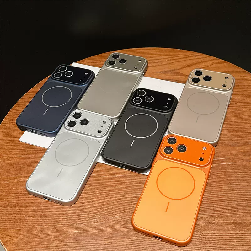 秒变iphone17promax手机壳苹果新款轻奢高级大视窗玻璃磁吸手机壳