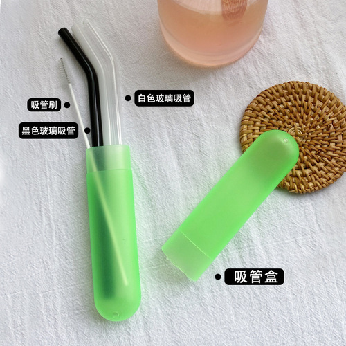 Accessories Straw, Non-disposable Glass Straw, Stainless Steel Straw Set, Food Grade Silicone and Latex Straw