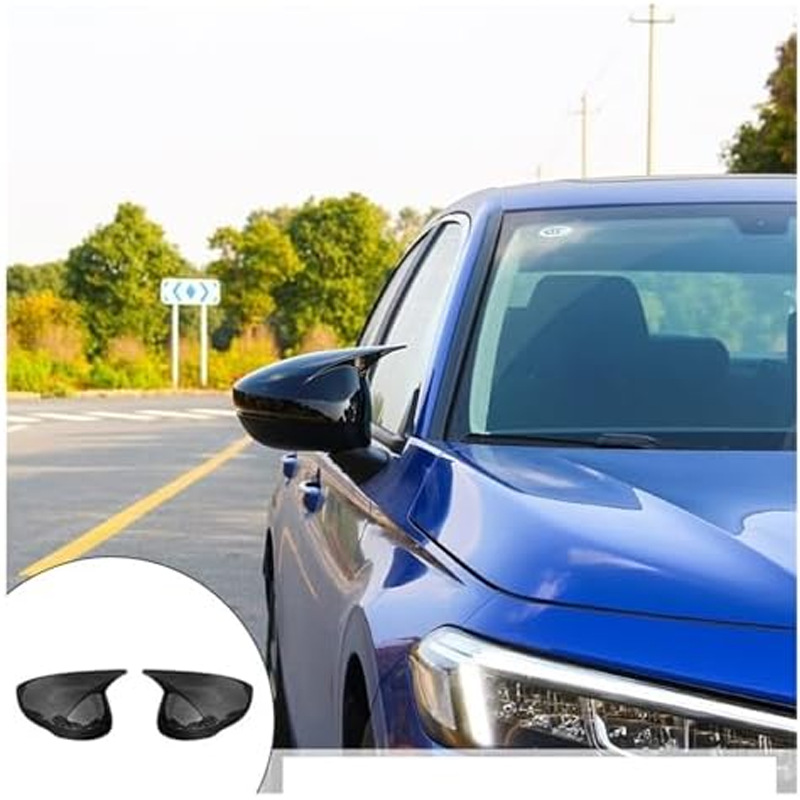 Suitable for the 22Nd Generation Civic, Special Horn-Shaped Rearview Mirror Shell Modified with Carbon Fiber Rearview Mirror Cover Decoration