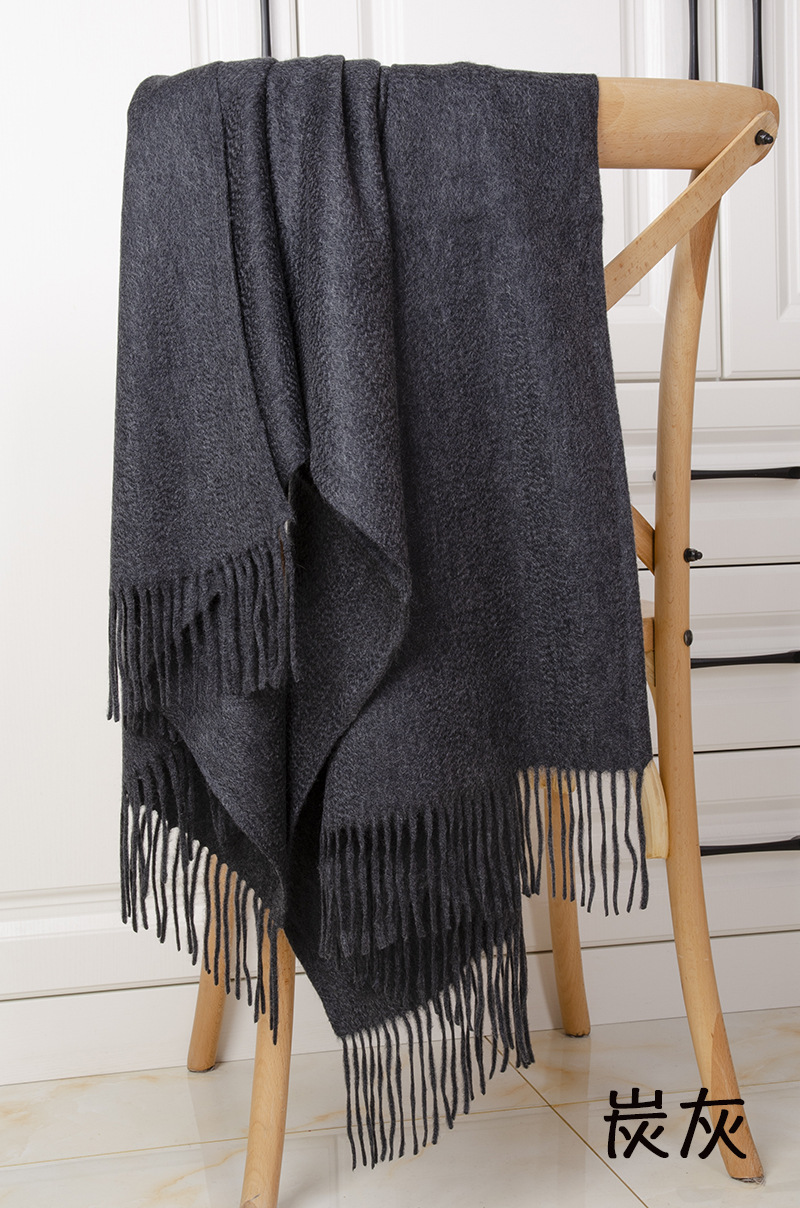 Fábrica de Mongolia Interior al por mayor de cachemira pura shoulderbands simple chal otoño invierno bufandas damas de cachemira caliente espesa